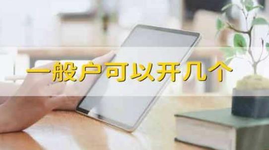 企业一般户可以开几个